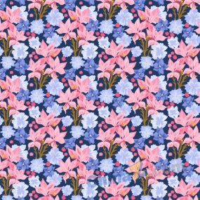 粉紫色花卉矢量背景图